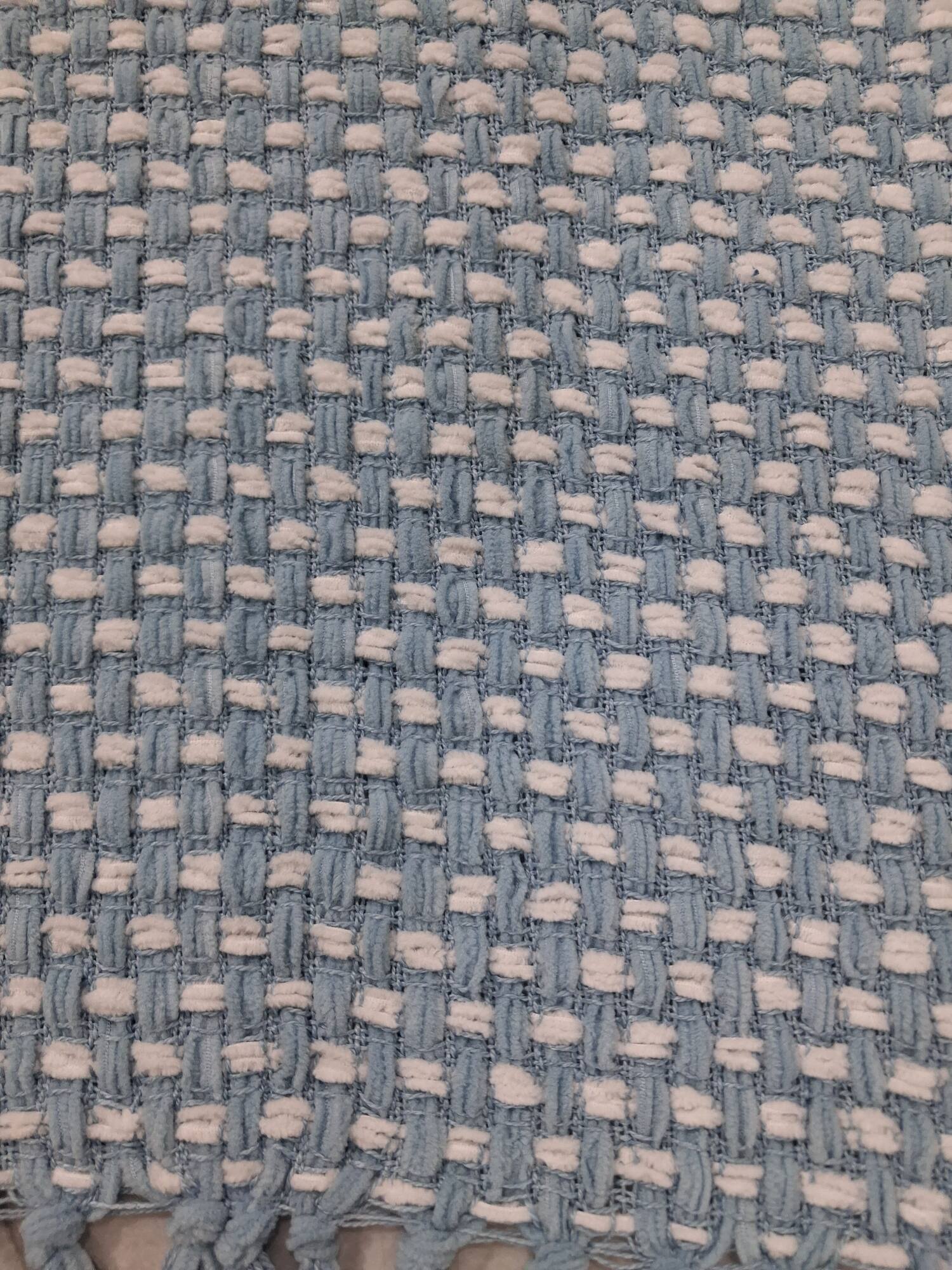 60" x 50" Blue Checkered Throw by Celebrate It™